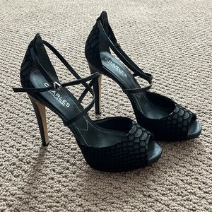 Black Strappy Pumps sz 7.5